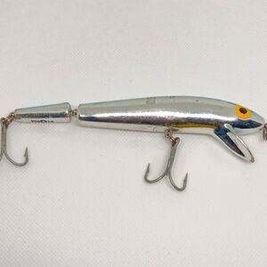 Vintage Storm Thunderstick Pre Rapala Jointed JerkBait 5"FishingLure Chrome/Blue